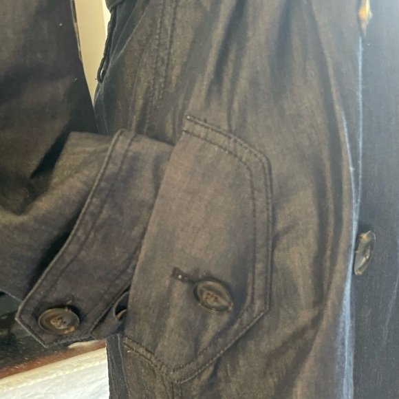 Lightweight Denim Trench Coat -Sz XS - Picture 3 of 5